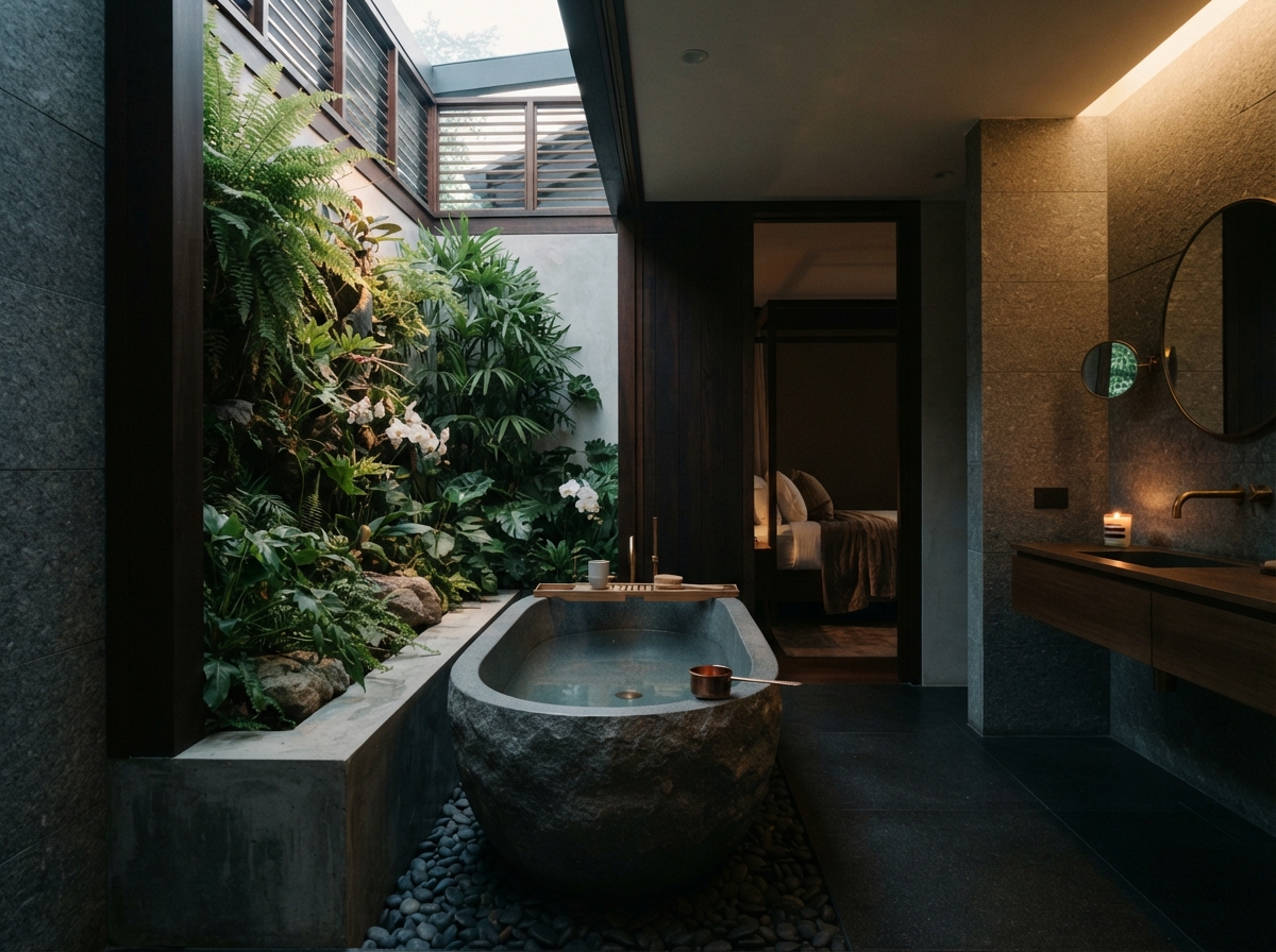 Harbour House master suite bath